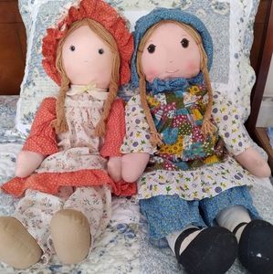 Vintage (Original) 26" Holly Hobbie 1974 & Carrie 1976 Rag Dolls